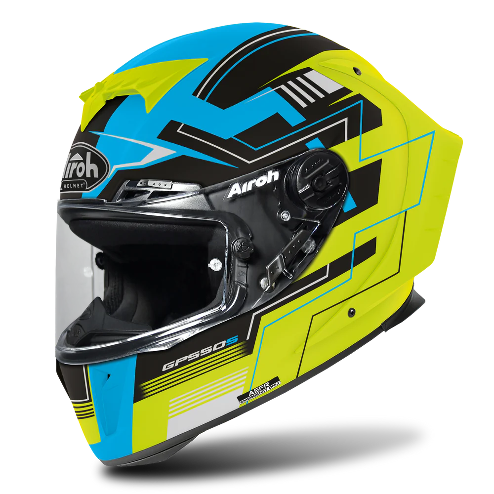 You are currently viewing AIROH GP 550 S CHALLENGE BLUE/YELLOW MATT HELMET