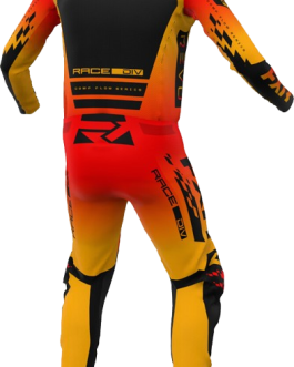Black Orange Motorcycle gear set clothing